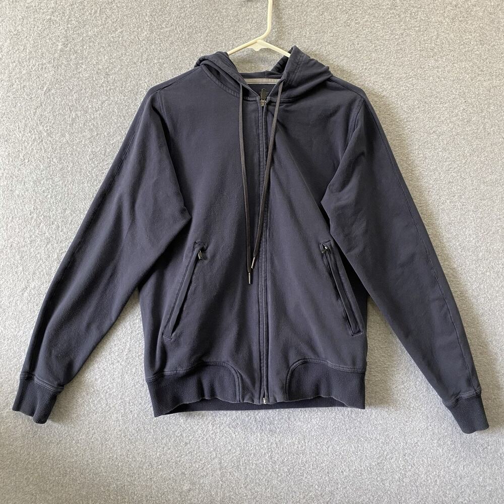 Mack Weldon Navy Blue Full Zip Hoodie Sweatshirt Performance Jacket Mens Small